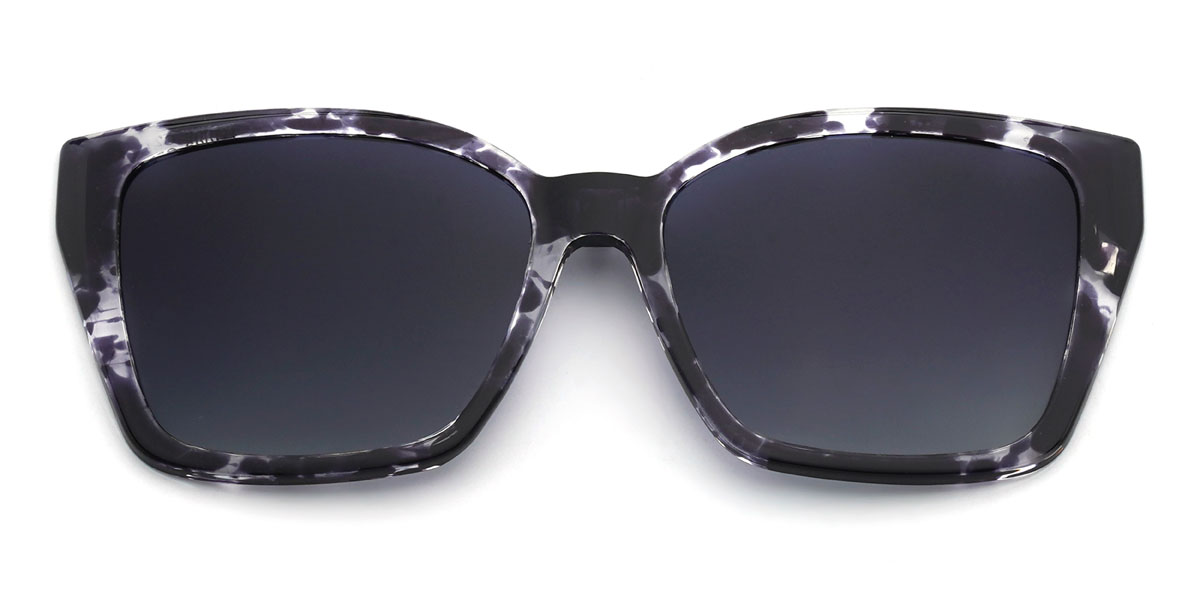 Cinza Peri Óculos - Rectangle Clip-On Sunglasses