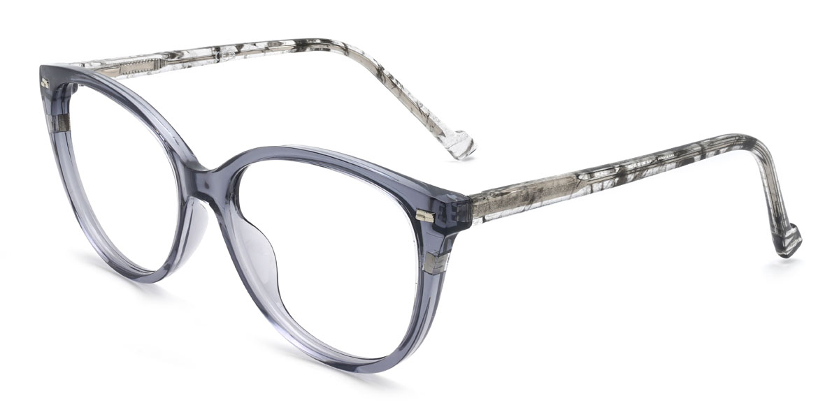 Bleu Gris Unity Lunettes - Oval Clip-On Sunglasses