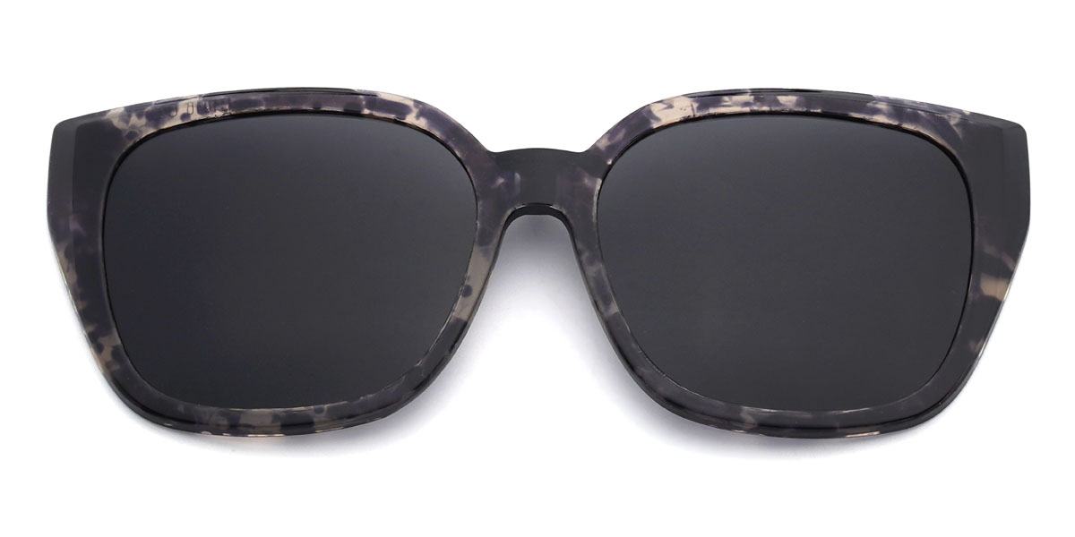 Bleu Gris Unity Lunettes - Oval Clip-On Sunglasses