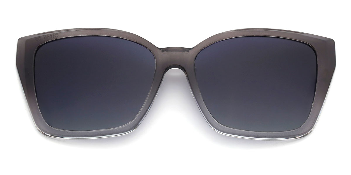Bleu Gris Unity Lunettes - Oval Clip-On Sunglasses