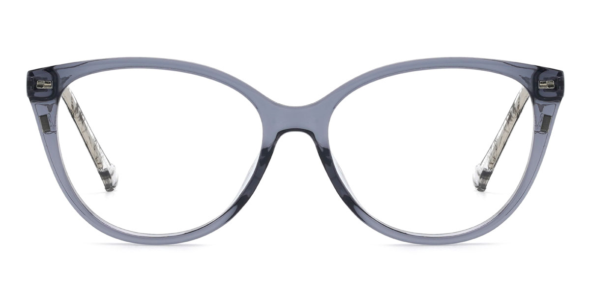 Bleu Gris Unity Lunettes - Oval Clip-On Sunglasses