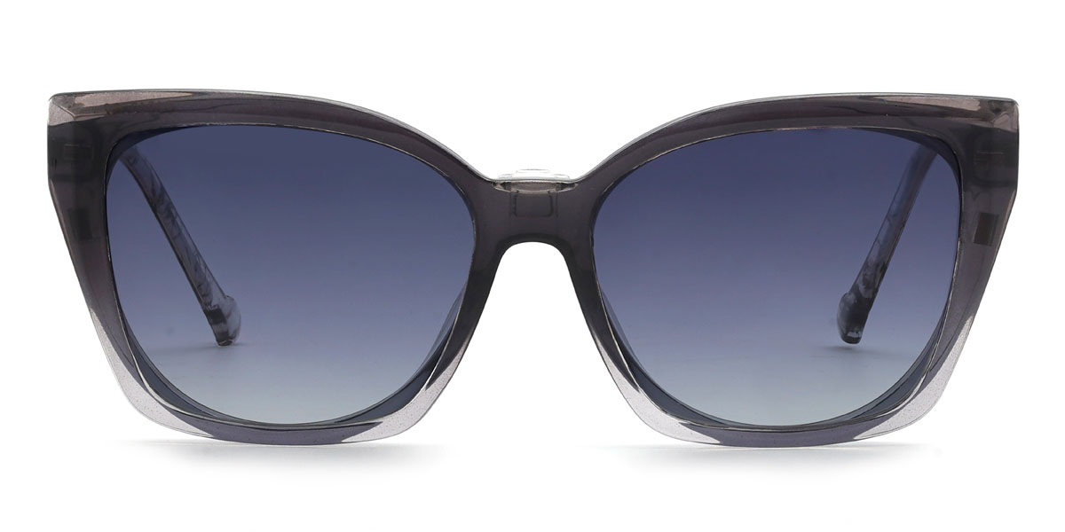 Bleu Gris Unity Lunettes - Oval Clip-On Sunglasses