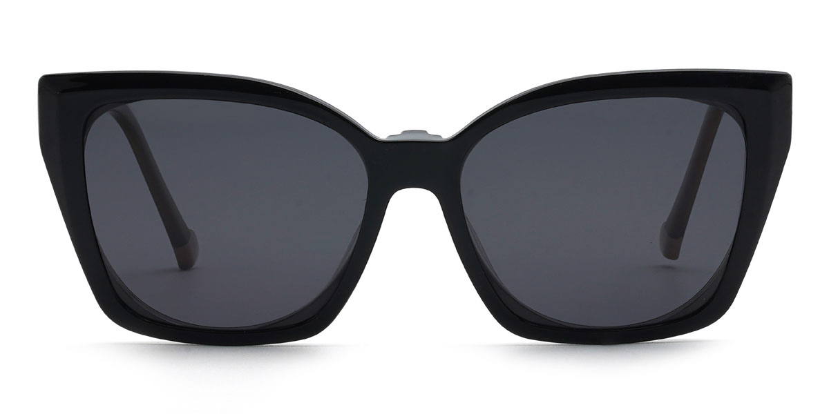 Gris Unity Lunettes - Oval Clip-On Sunglasses