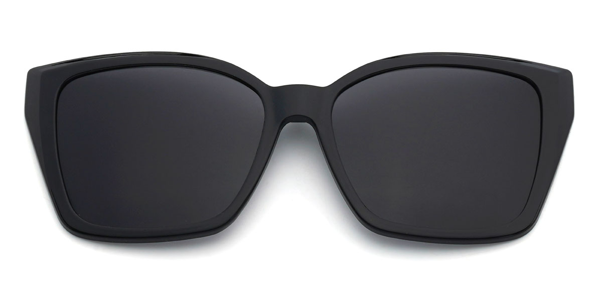 Gris Unity Lunettes - Oval Clip-On Sunglasses