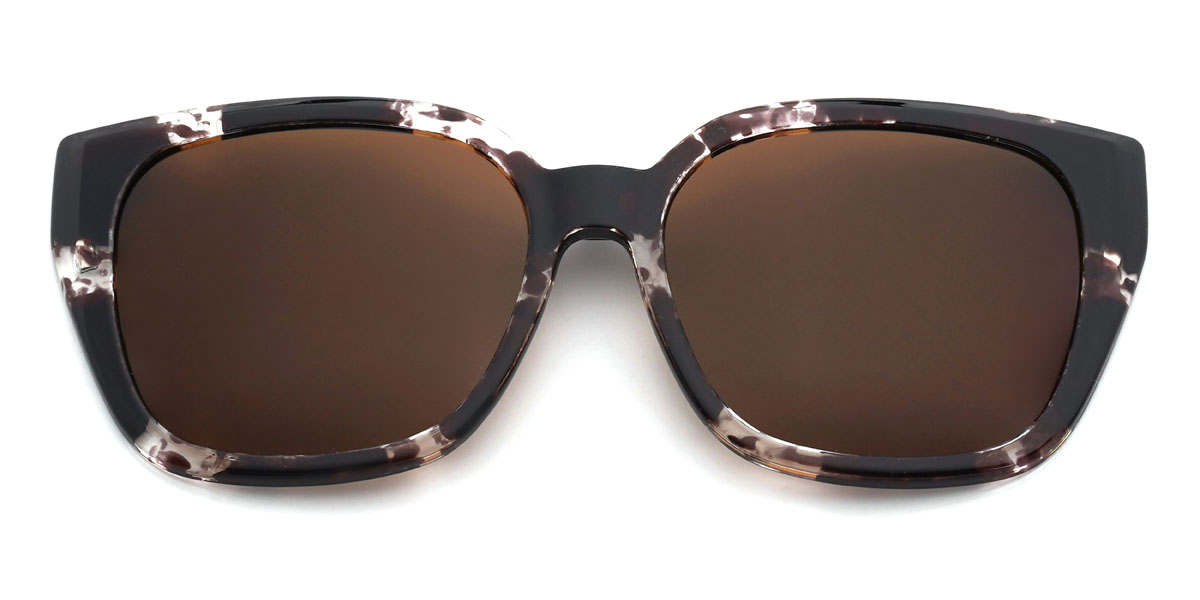 Gris Unity Lunettes - Oval Clip-On Sunglasses