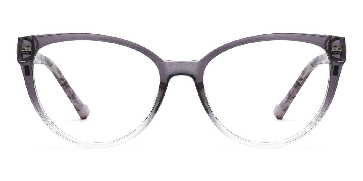 Dégradé Gris Lysander - Oval Clip-On Sunglasses