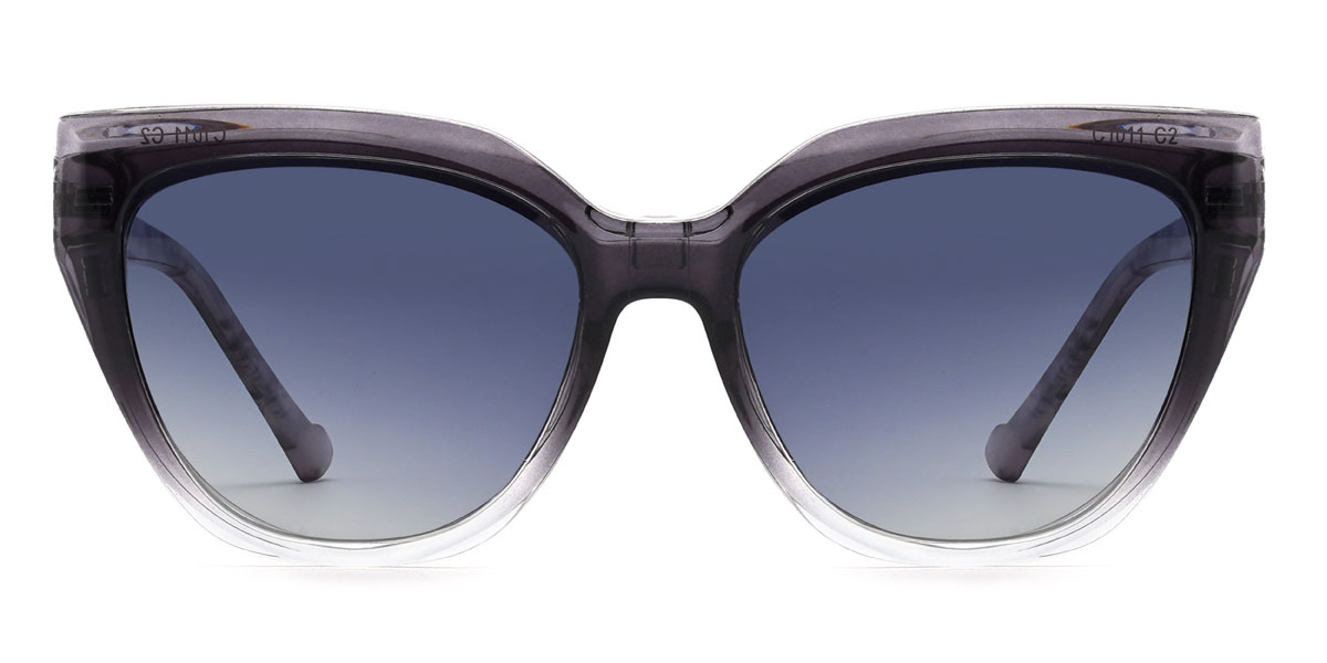 Színátmenet szürke Lysander Szemüveg - Oval Clip-On Sunglasses