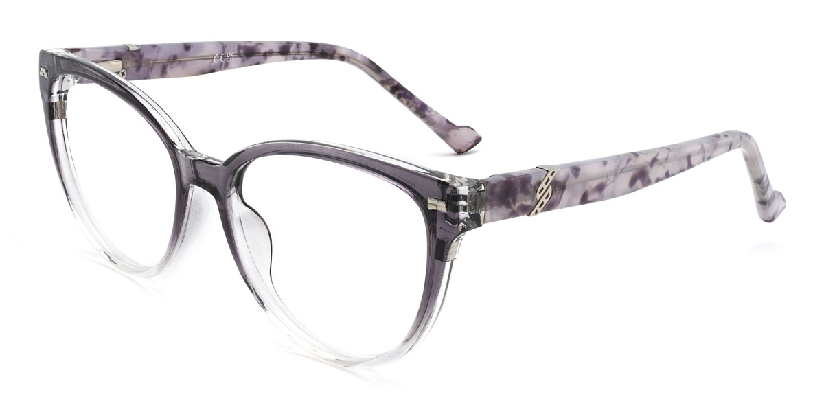 Színátmenet szürke Lysander Szemüveg - Oval Clip-On Sunglasses