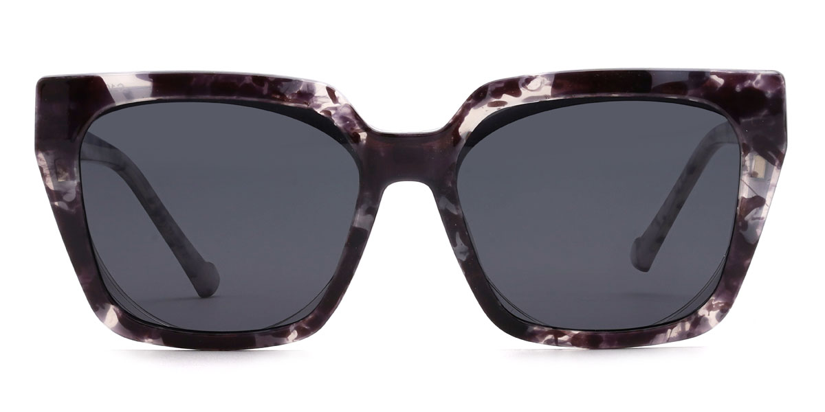 Színátmenet szürke Lysander Szemüveg - Oval Clip-On Sunglasses