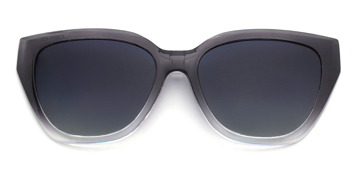 Színátmenet szürke Lysander Szemüveg - Oval Clip-On Sunglasses