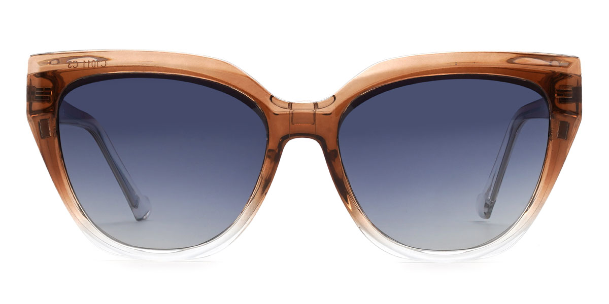 Dégradé Tawny Lysander Lunettes - Oval Clip-On Sunglasses