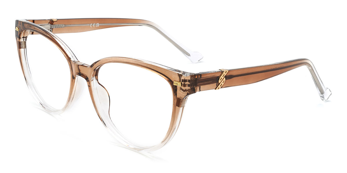 Dégradé Tawny Lysander Lunettes - Oval Clip-On Sunglasses