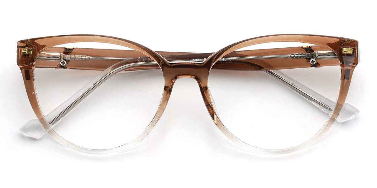 Dégradé Tawny Lysander Lunettes - Oval Clip-On Sunglasses