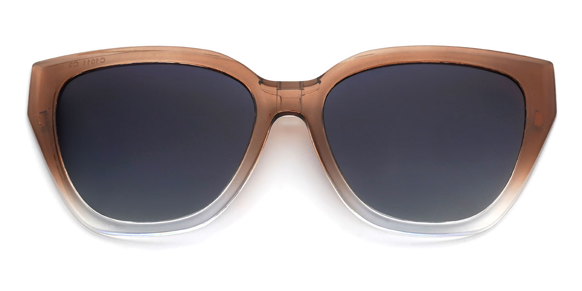 Dégradé Tawny Lysander Lunettes - Oval Clip-On Sunglasses