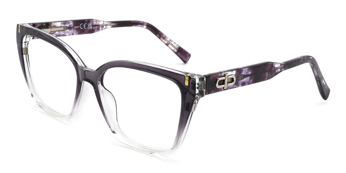 Gradiente Cinza Dasia Óculos - Rectangle Clip-On Sunglasses