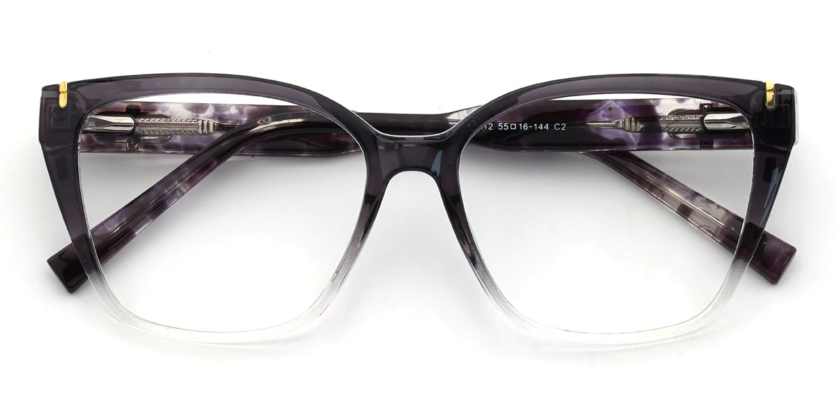 Gradiente Cinza Dasia Óculos - Rectangle Clip-On Sunglasses