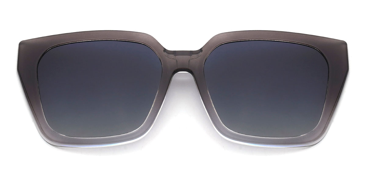 Gradiente Cinza Dasia Óculos - Rectangle Clip-On Sunglasses