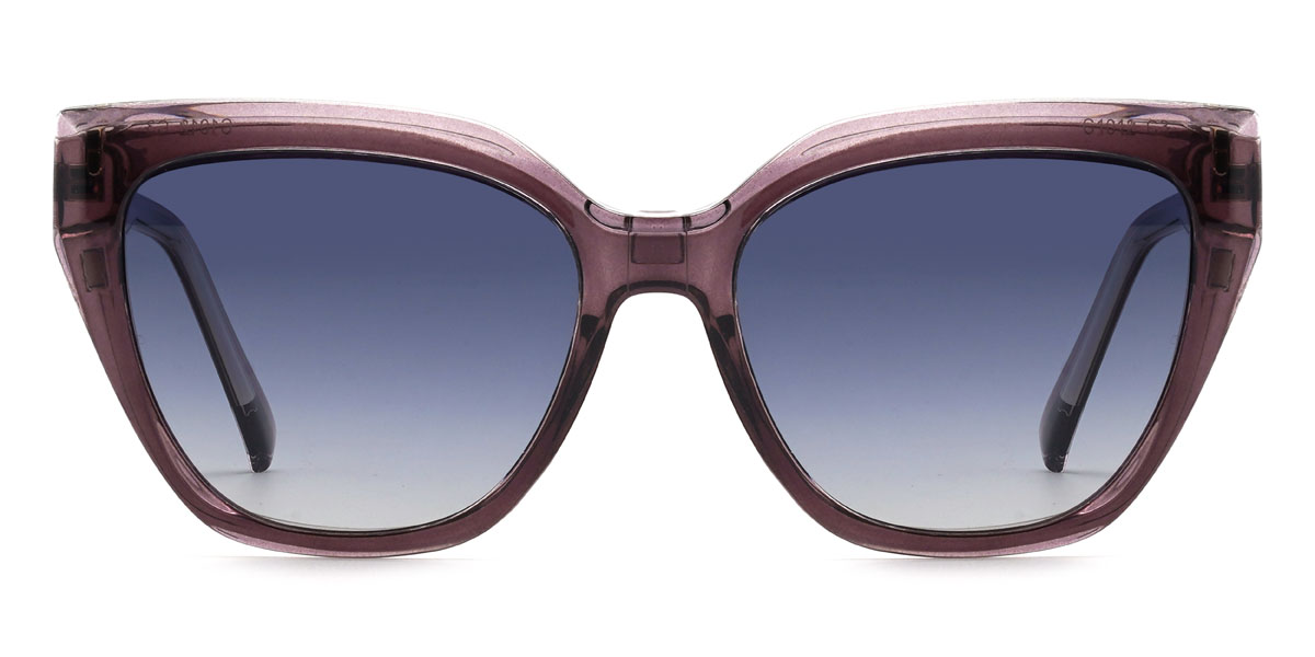 Pourpre Dasia Lunettes - Rectangle Clip-On Sunglasses