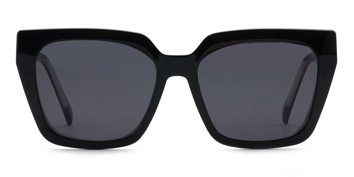 Pourpre Dasia Lunettes - Rectangle Clip-On Sunglasses