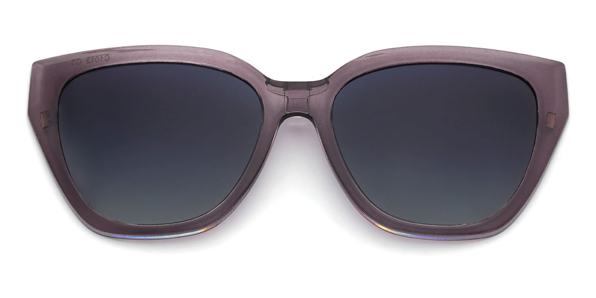 Pourpre Dasia Lunettes - Rectangle Clip-On Sunglasses