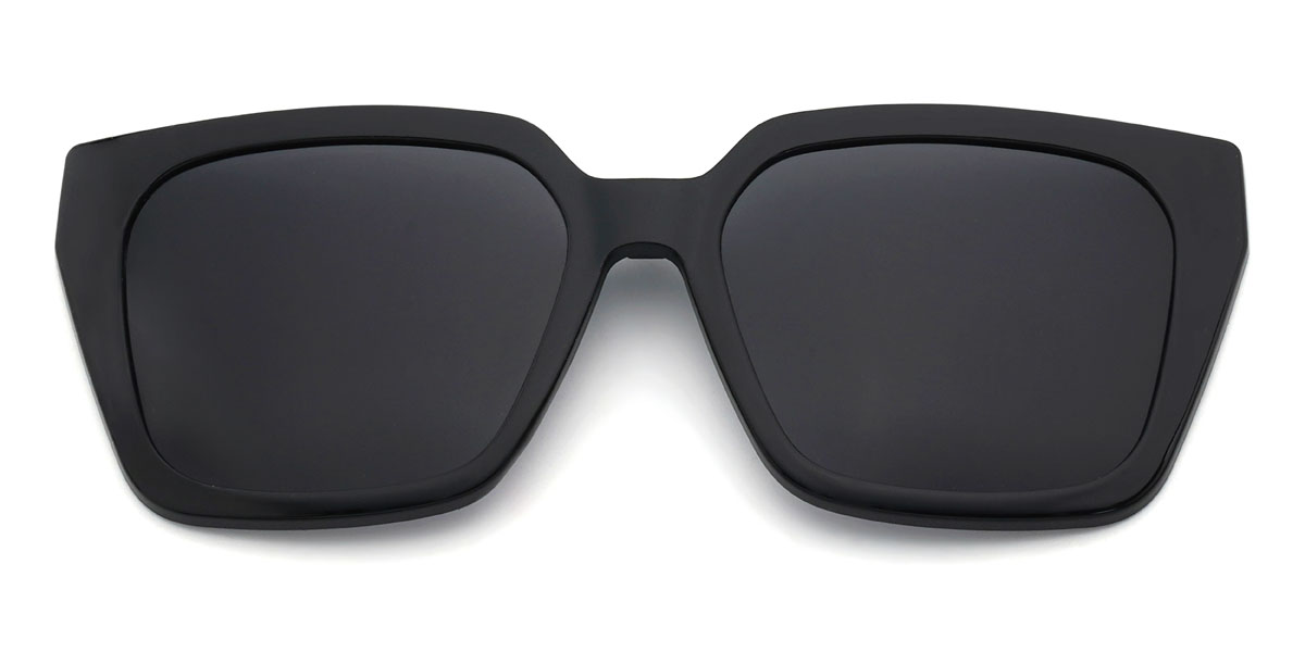 Pourpre Dasia Lunettes - Rectangle Clip-On Sunglasses