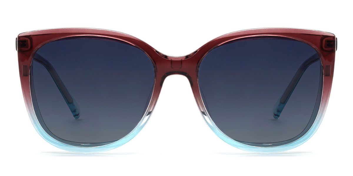 Marron Bleu Zoella Lunettes - Square Clip-On Sunglasses