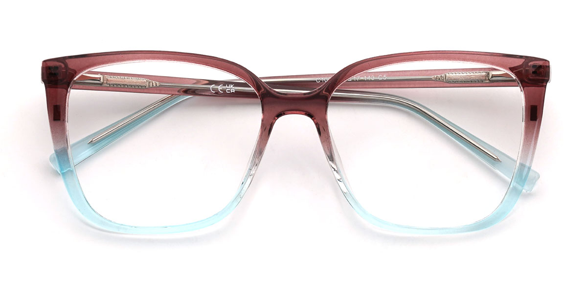 Marron Bleu Zoella Lunettes - Square Clip-On Sunglasses