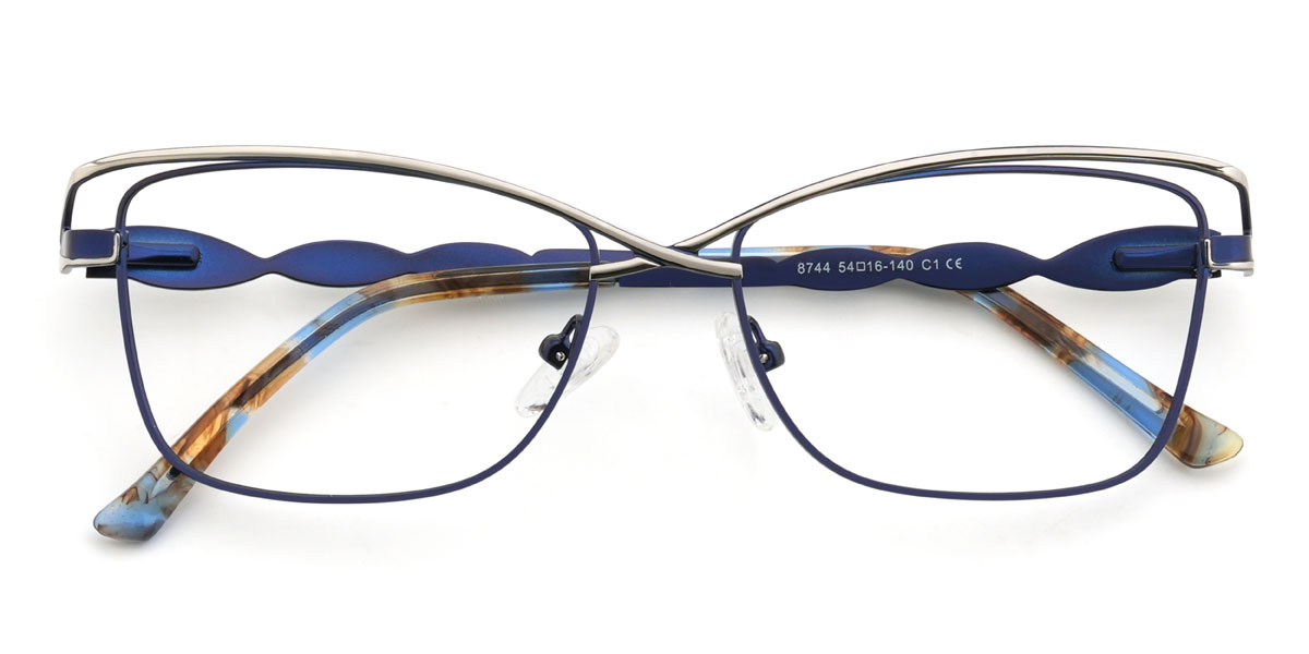 Bleu argenté Jaymes Lunettes - Rectangle Glasses