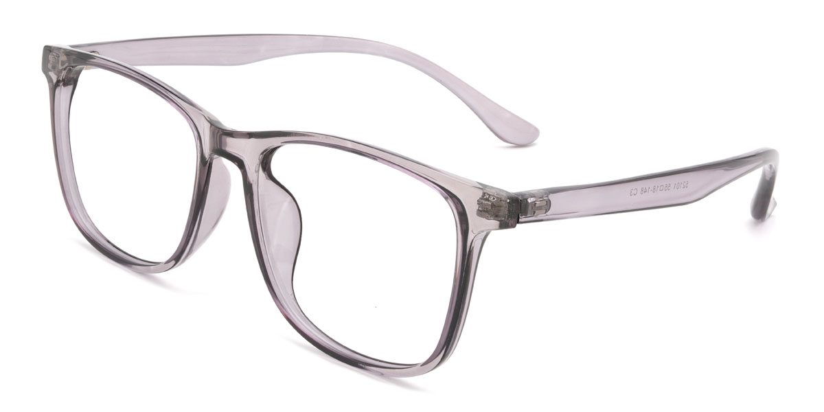 Clear Grey Rakesh Glasses - Rectangle Glasses