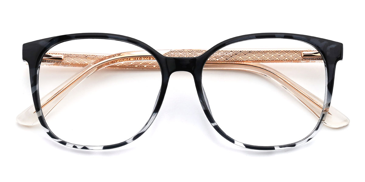 Noir Noir Écaille de tortue Nayef Lunettes - Square Glasses