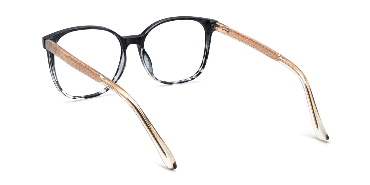 Noir Noir Écaille de tortue Nayef Lunettes - Square Glasses