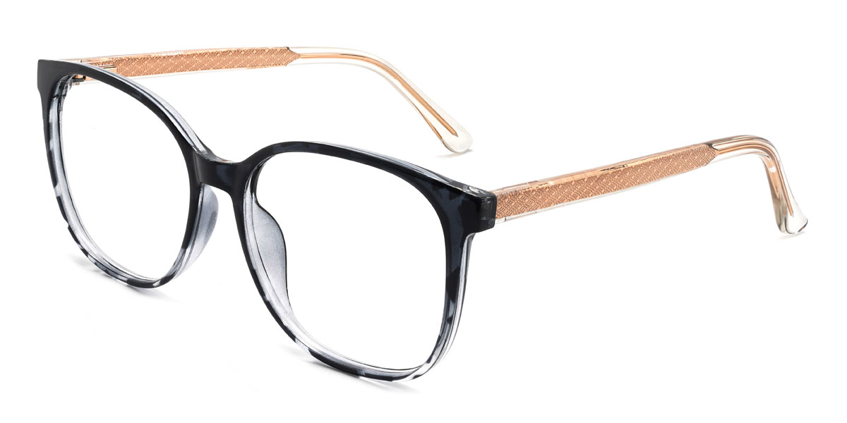 Noir Noir Écaille de tortue Nayef Lunettes - Square Glasses