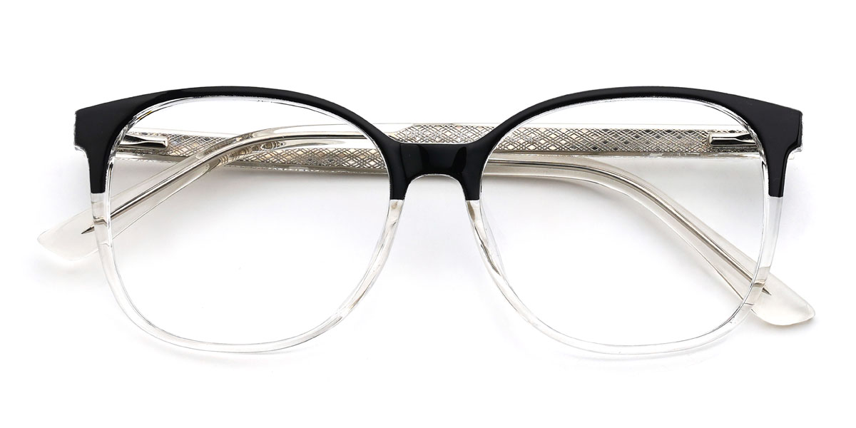 Noir Transparent Nayef Lunettes - Square Glasses
