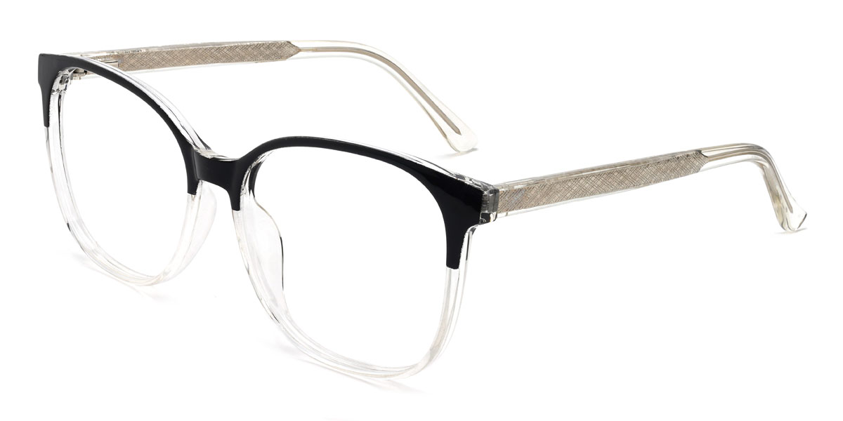 Noir Transparent Nayef Lunettes - Square Glasses