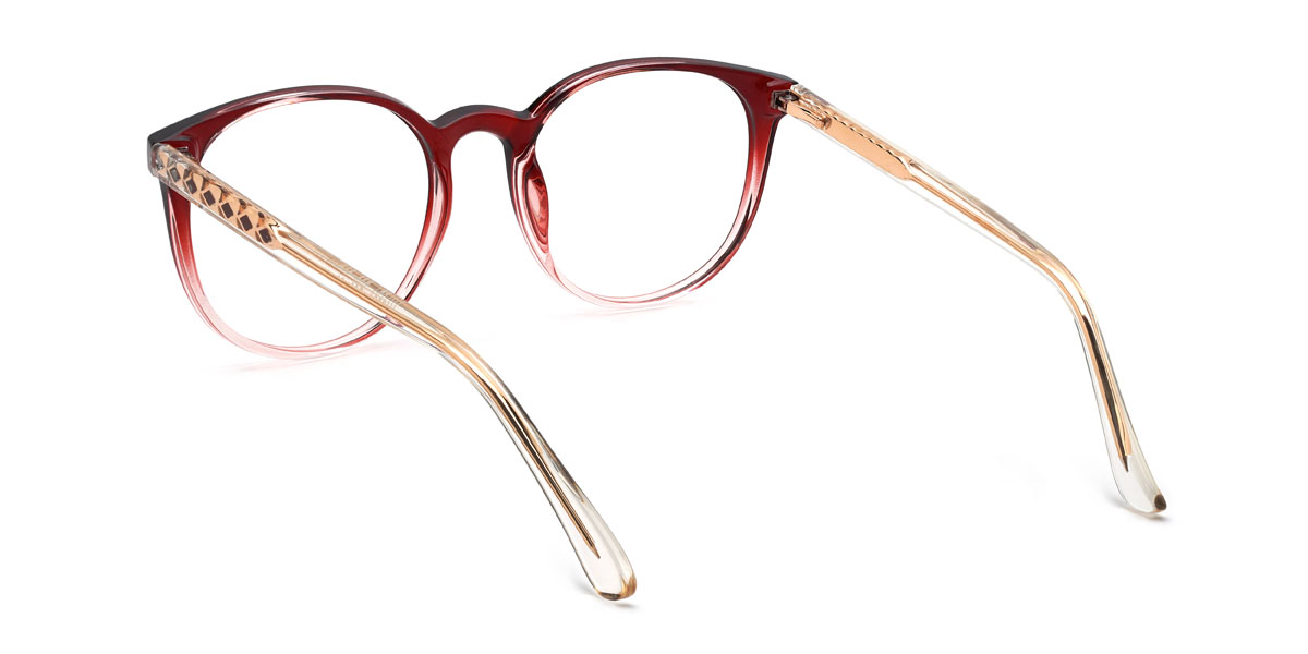 Dégradé Rouge Dimitra Lunettes - Round Glasses