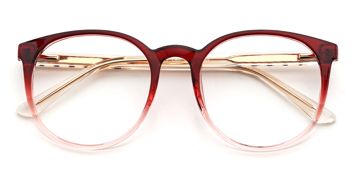 Dégradé Rouge Dimitra Lunettes - Round Glasses