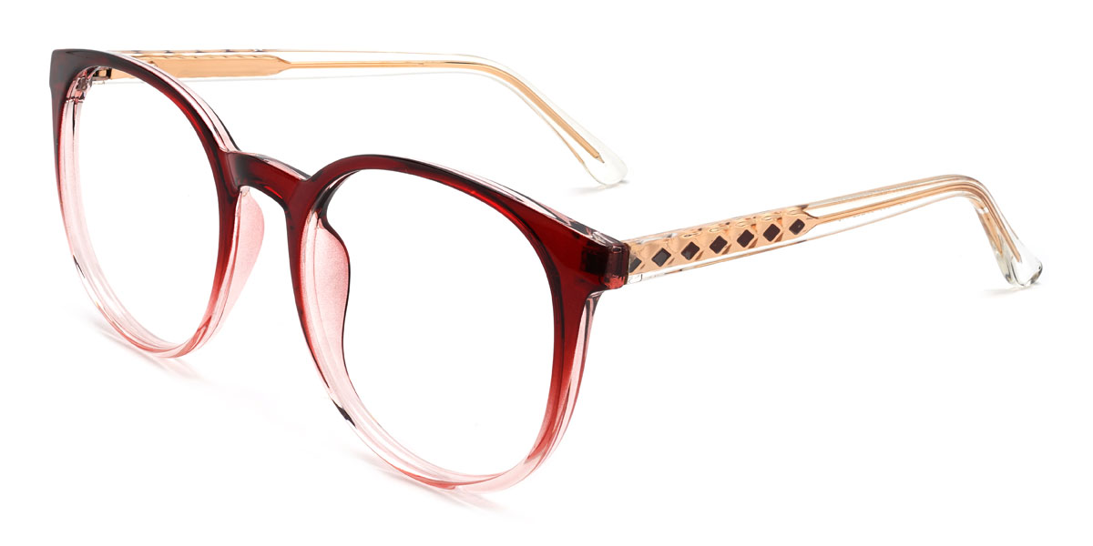 Dégradé Rouge Dimitra Lunettes - Round Glasses