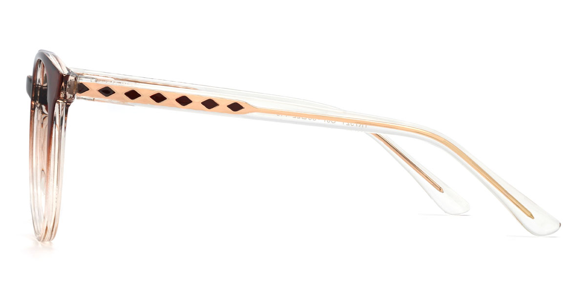 Dégradé Brun Dimitra Lunettes - Round Glasses