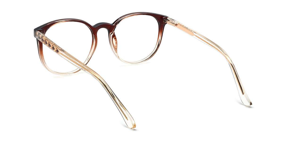 Dégradé Brun Dimitra Lunettes - Round Glasses