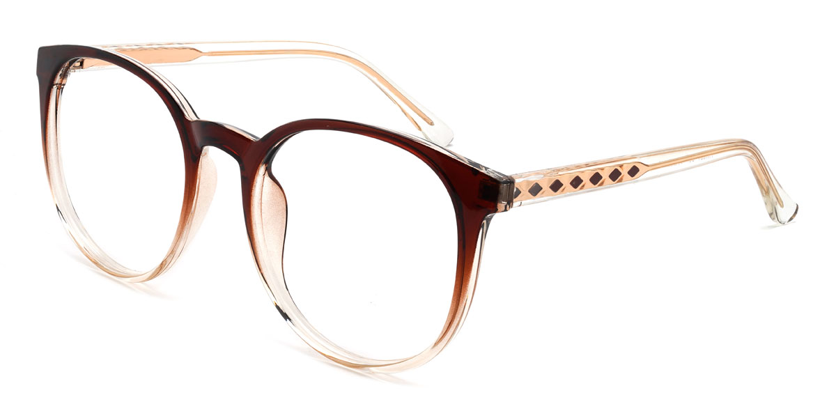 Dégradé Brun Dimitra Lunettes - Round Glasses