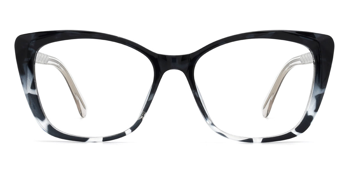 Noir Noir Écaille de tortue Emillia Lunettes - Cat Eye Glasses