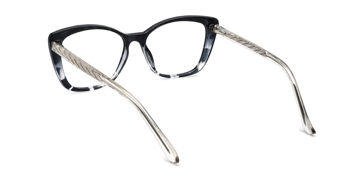 Noir Noir Écaille de tortue Emillia Lunettes - Cat Eye Glasses