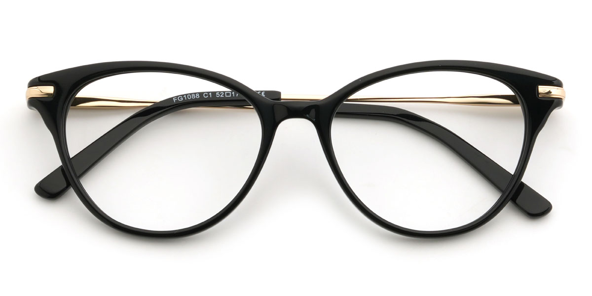 Negro Chava Gafas - Cat Eye Glasses