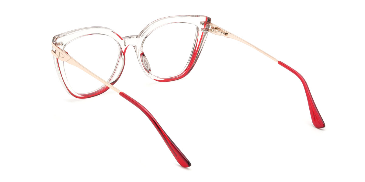 Tiszta piros Magaly Szemüveg - Square Glasses