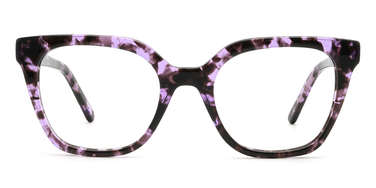 Violet Écaille de tortue Martina Lunettes - Square Glasses