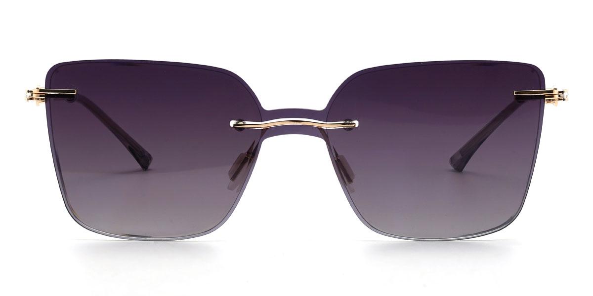 Gold Christine Glasses - Cat Eye Clip-On Sunglasses