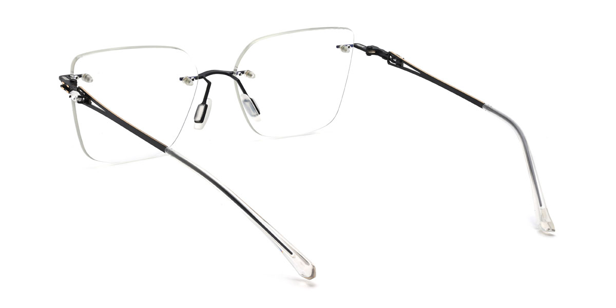 Fekete Christine Szemüveg - Cat Eye Clip-On Sunglasses