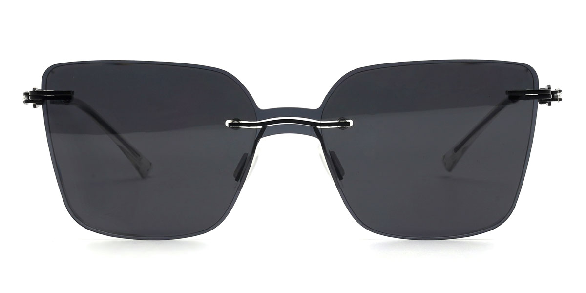 Fekete Christine Szemüveg - Cat Eye Clip-On Sunglasses