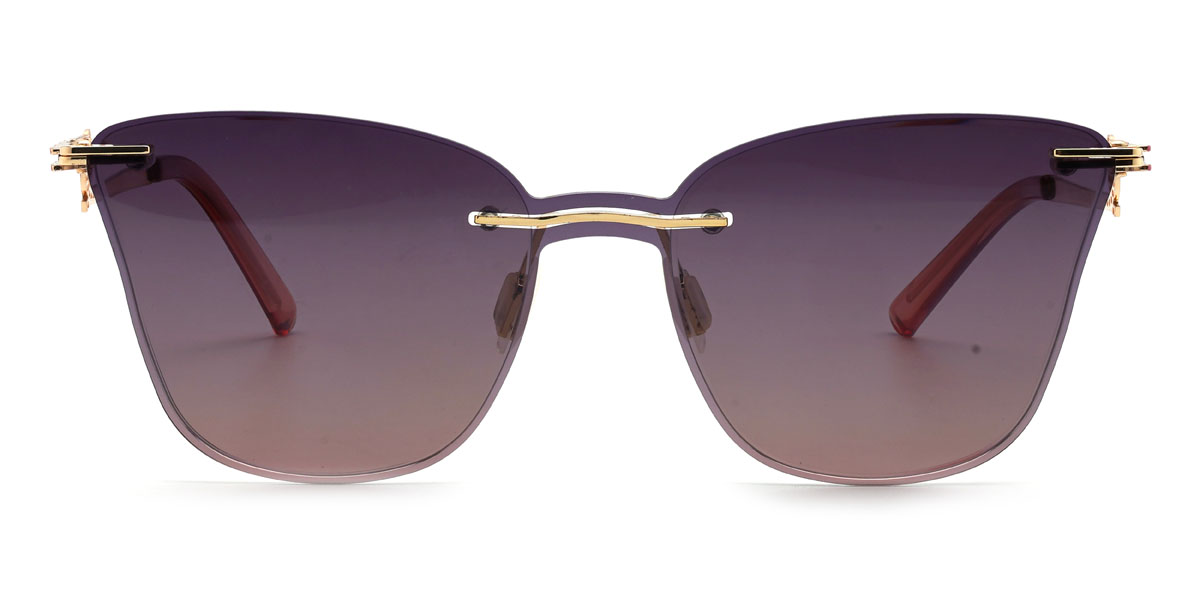Gold Rosa Wilmoth Brille - Cat Eye Clip-On Sunglasses