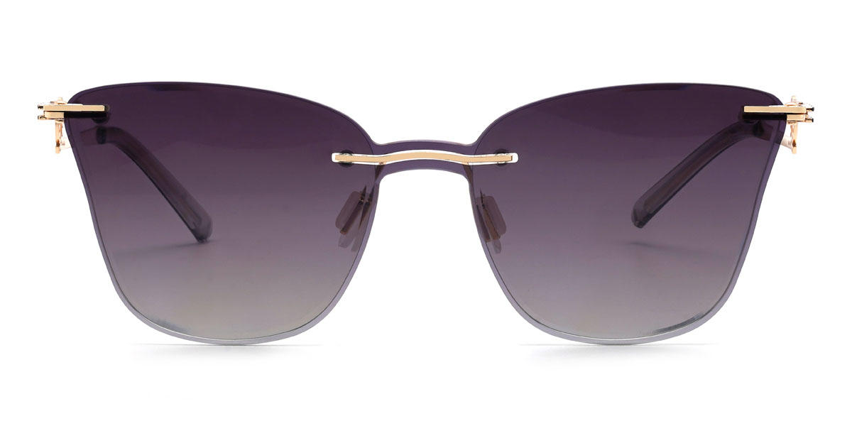 Gold Wilmoth Glasses - Cat Eye Clip-On Sunglasses